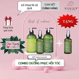 Combo 3 Gội Xả Duỡng Vijully, tặng 🎁 1 xịt bưởi