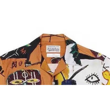 Áo Sơ Mi Ngắn Tay Plus Size Họa Tiết Graffiti WACKO MARIA Cho Nam Nữ