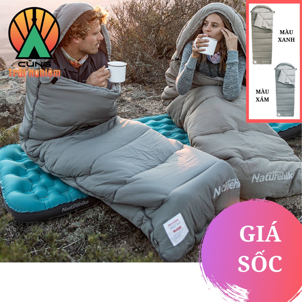 [CHÍNH HÃNG] Túi Ngủ Đơn Gấp Gọn M400 Naturehike Ấm Áp, Có Thể Mở Rộng Thành Chăn Dành Cho Du Lịch Dã Ngoại NH20MSD02