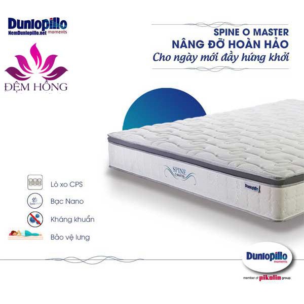 Nệm lò xo túi Spine O Master Dunlopillo chất lượng cao