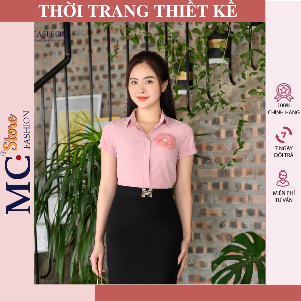 Áo sơ mi nữ đẹp MC Fashion A208 tím nhạt