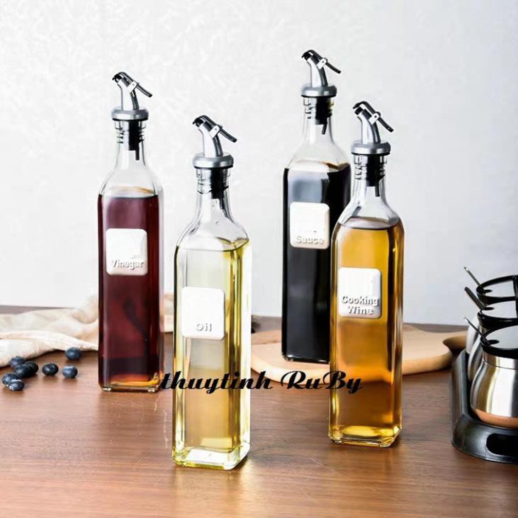 Chai Thủy Tinh Đựng Thực Phẩm 500Ml, Chai lọ Chiết Rót Dầu | BigBuy360 - bigbuy360.vn