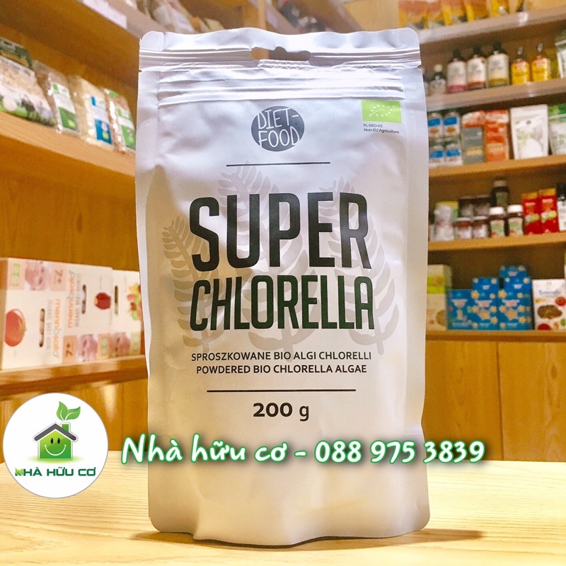 Bột tảo lục Chlorella hữu cơ Diet Food 200g/100g- Organic Chlorella Powder - Date: 16/11/2023 - Nhà hữu cơ