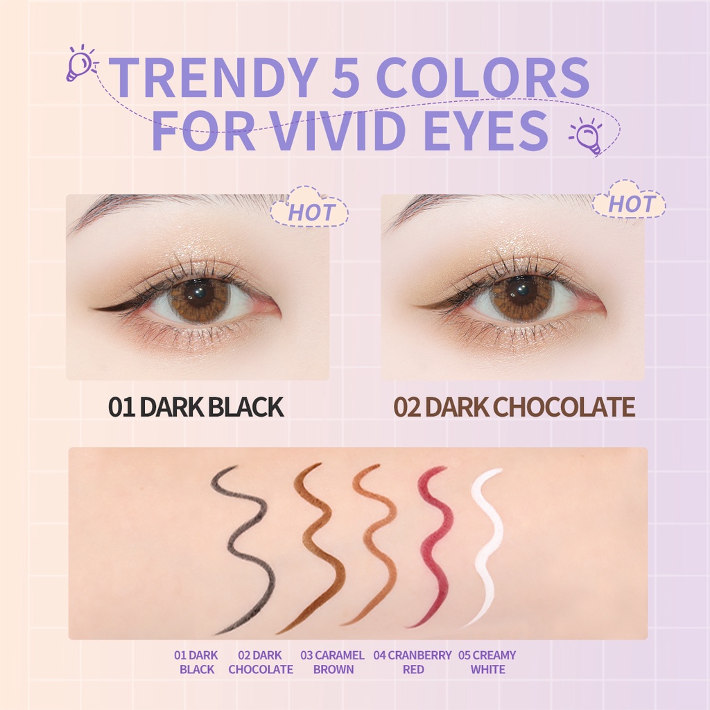 Bút Gel Kẻ Mắt Siêu Mịn Nhanh Khô Chống Nhòe Lâu Trôi Thương Hiệu POPJUICE