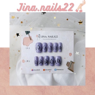 Nailbox móng giả viền lửa cá tính theo size tay