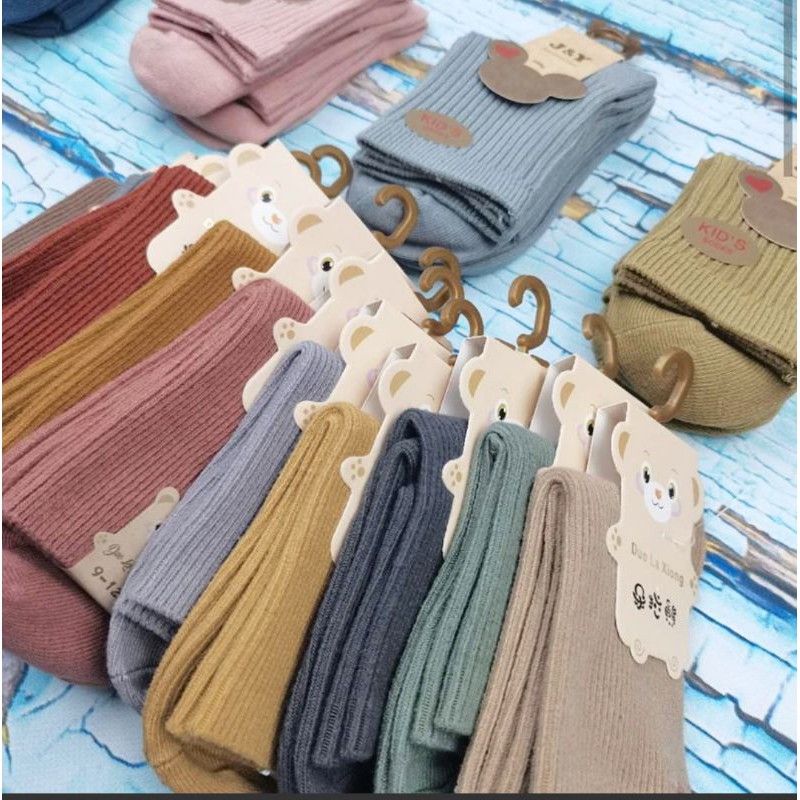 Combo 5 đôi tất trẻ em len cao cổ cho bé từ 1 đến 12 tuổi