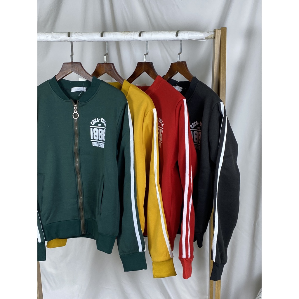 Áo khoác nỉ nữ cổ tròn CharmeStore_Áo nỉ nữ có khoá