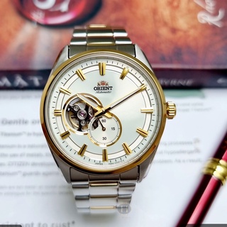 Đồng hồ nam chính hãng orient automatic ra-ar0001s10b/ra-ar0001s00c size 41,hở tim-máy cơ tự động-dây kim loại demi vàng