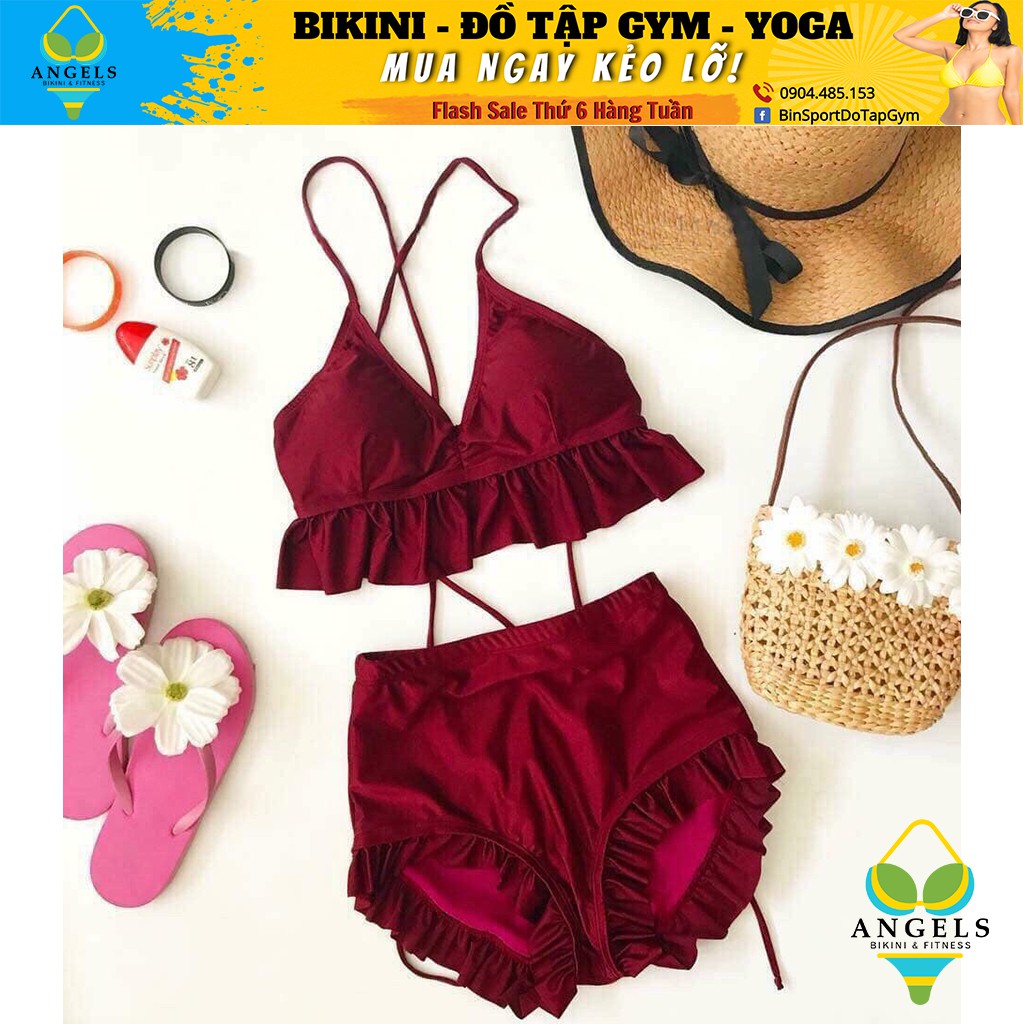 Bikini Hai Mảnh Viền Bèo nhiều màu BHV011 | BigBuy360 - bigbuy360.vn