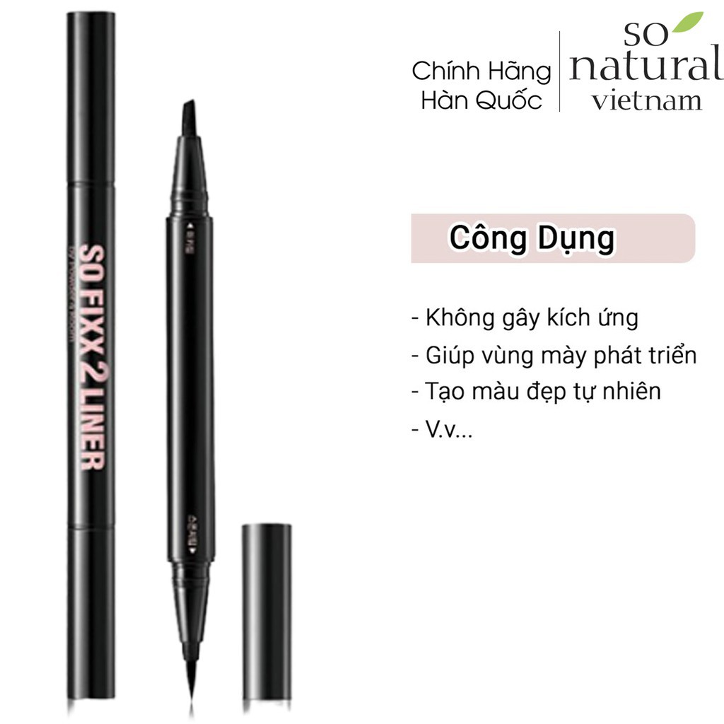 Chì kẻ mắt 2 đầu So Fixx 2 Liner So'Natural Nhập Khẩu  Hàn Quốc Chuẩn | BigBuy360 - bigbuy360.vn