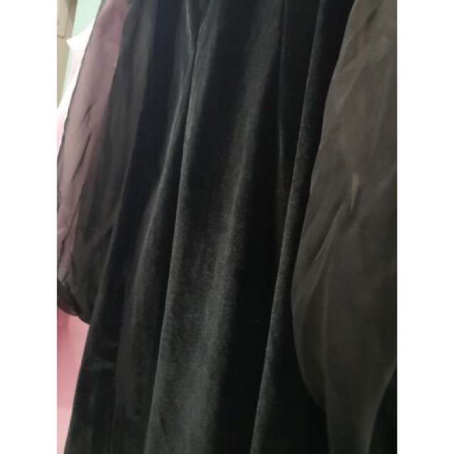 (Sẵn) Váy cách tân nhung tay voan / Đầm sườn xám Trung Quốc | BigBuy360 - bigbuy360.vn