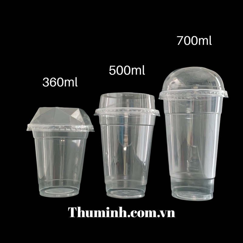 Lốc 50 Ly Nhựa PP 360ml, 500ml, 700ml Có Nắp