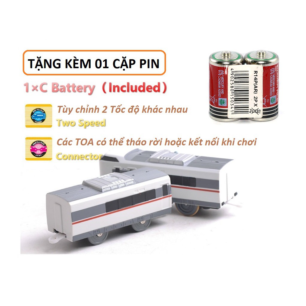 Set Tàu cao tốc gồm 3 Toa rời TẶNG PIN & chạy không cần đường ray - TOMICA - Xe mô hình VNXK Nhật