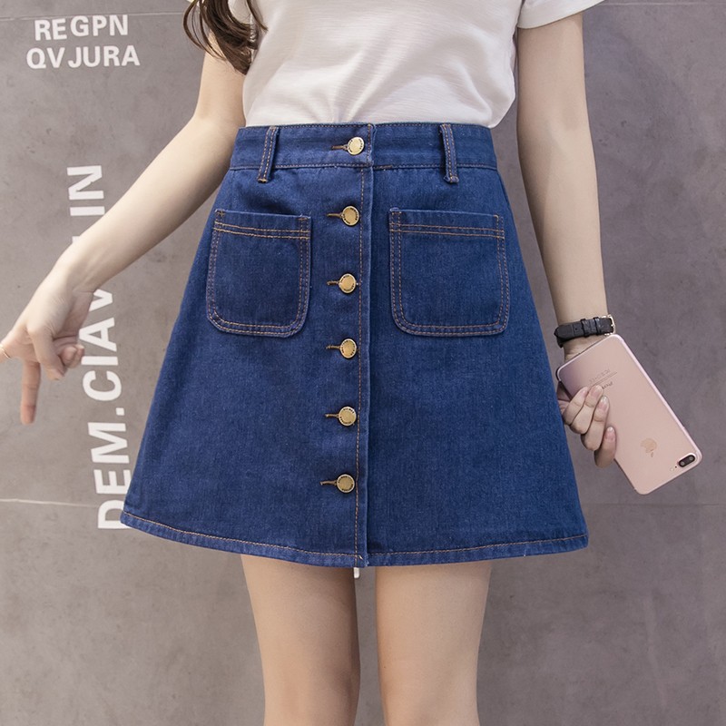 -HÀNG NHẬP KHẨU Chân Váy Denim Thời Trang 2017 Năng Động Cho Nữ Liên hệ mua hàng 084.209.1989