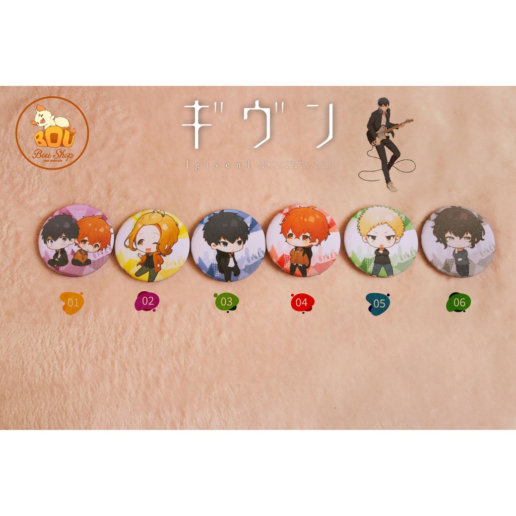 Huy hiệu Lấp Lánh Given Anime Pin Goods