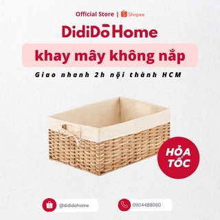 Khay mây không nắp