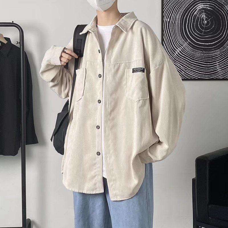 Áo khoác sơ mi dài tay thời trang cho nam nữ Simple áo khoác nam kaki from rộng Hàn Quốc áo khoác nam đẹp bomber jackets bigsize áo khoác bóng chày nam