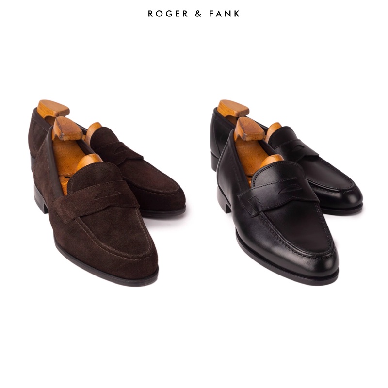 Giày da cao cấp penny loafer Roger &amp; Fank