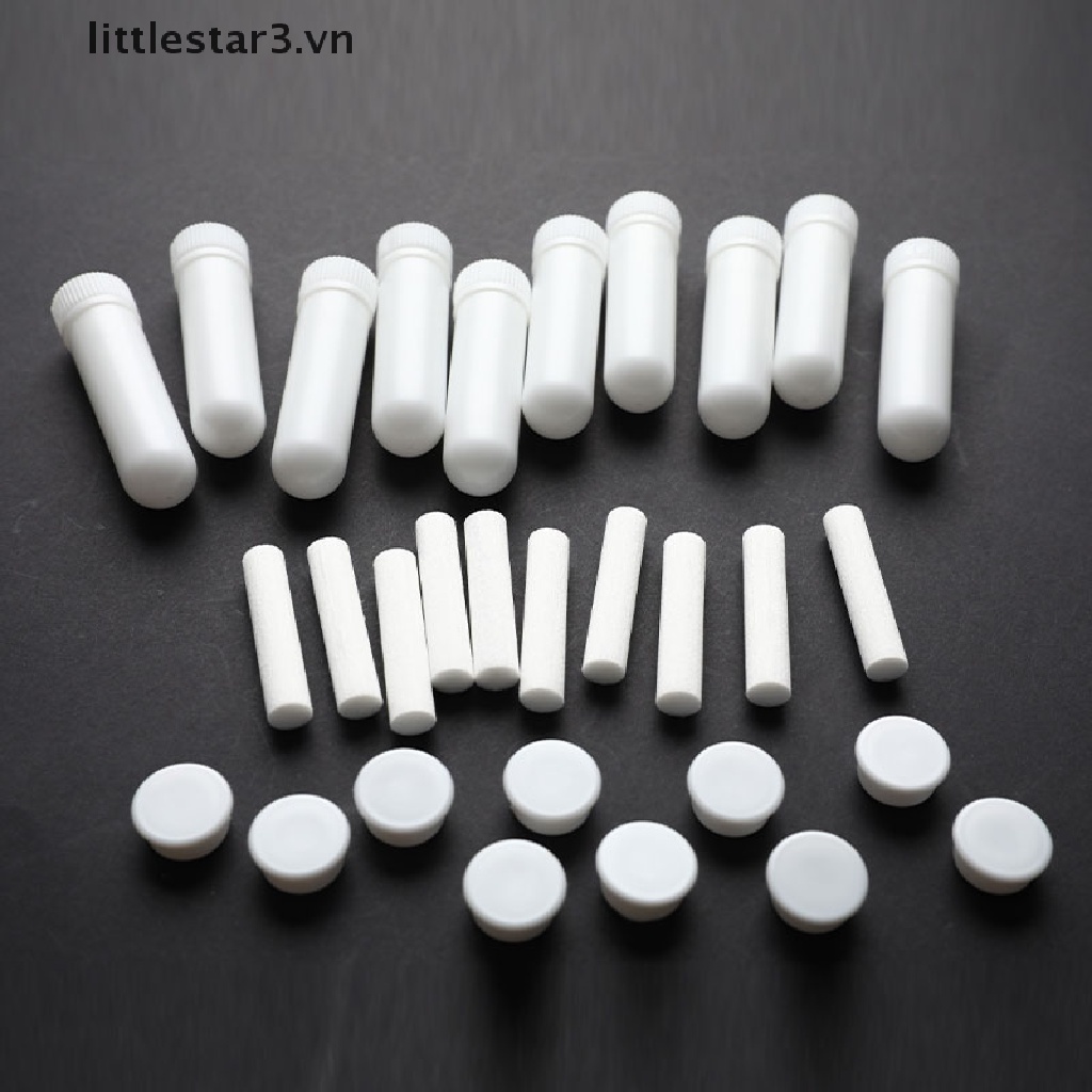Set 10 Lọ Tinh Dầu Thơm Màu Trắng Tiện Dụng Cho Mũi