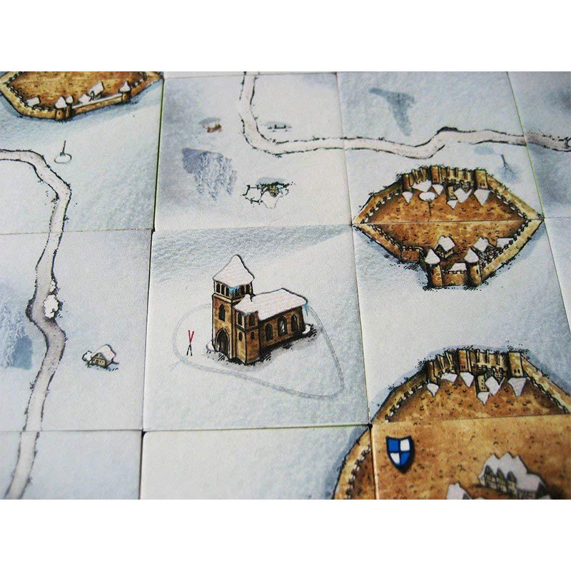 Carcassonne Winter Edition Trò chơi trên bàn cờ Board Game 2013 Core Base Family Card Game Party Fun Toys Chơi bài