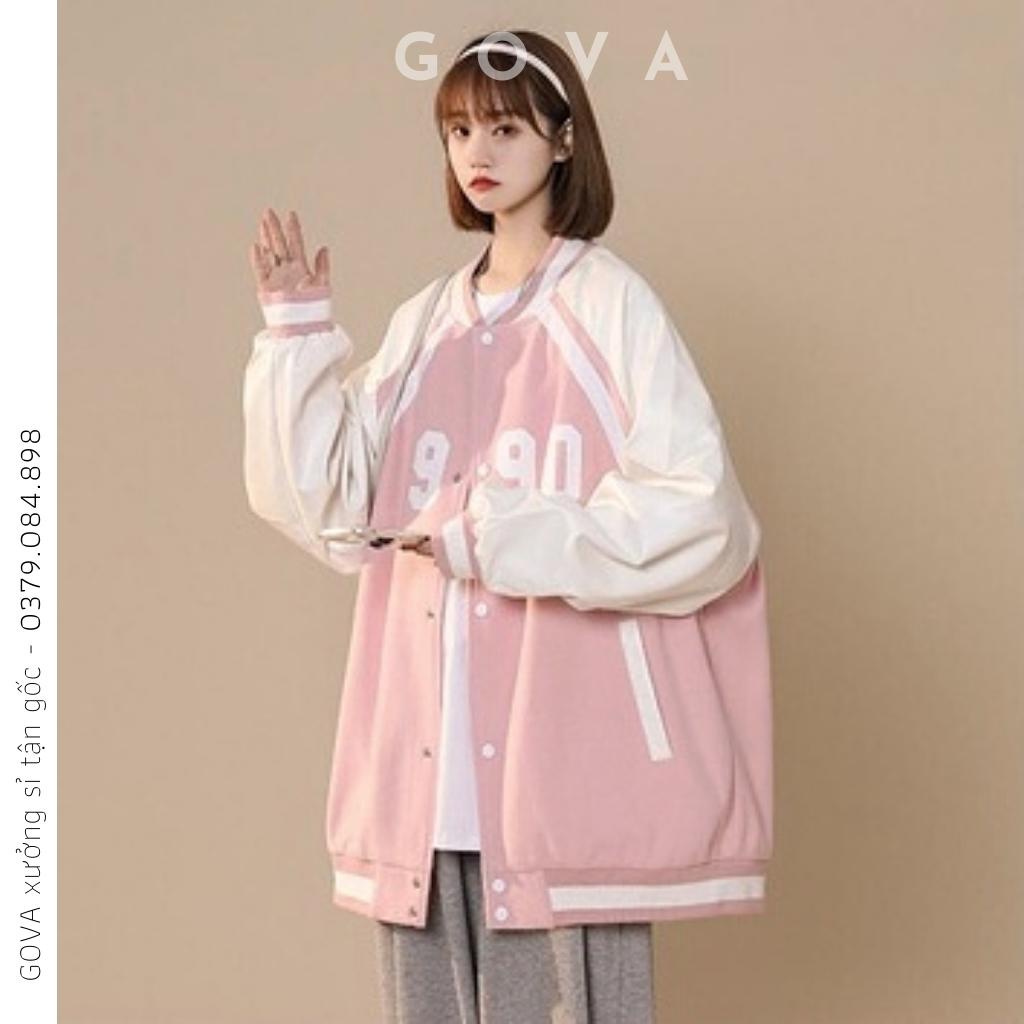 Áo Khoác Bomber 1990 Chất Dù 2 Lớp Nam Nữ Form Rộng Unisex, Áo Gió Chống Nắng Ulzzang GOVA