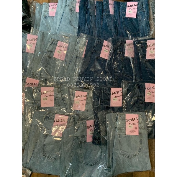 Quần jeans xuông trơn rách 2 dáng basic hack chân thẳng tắp