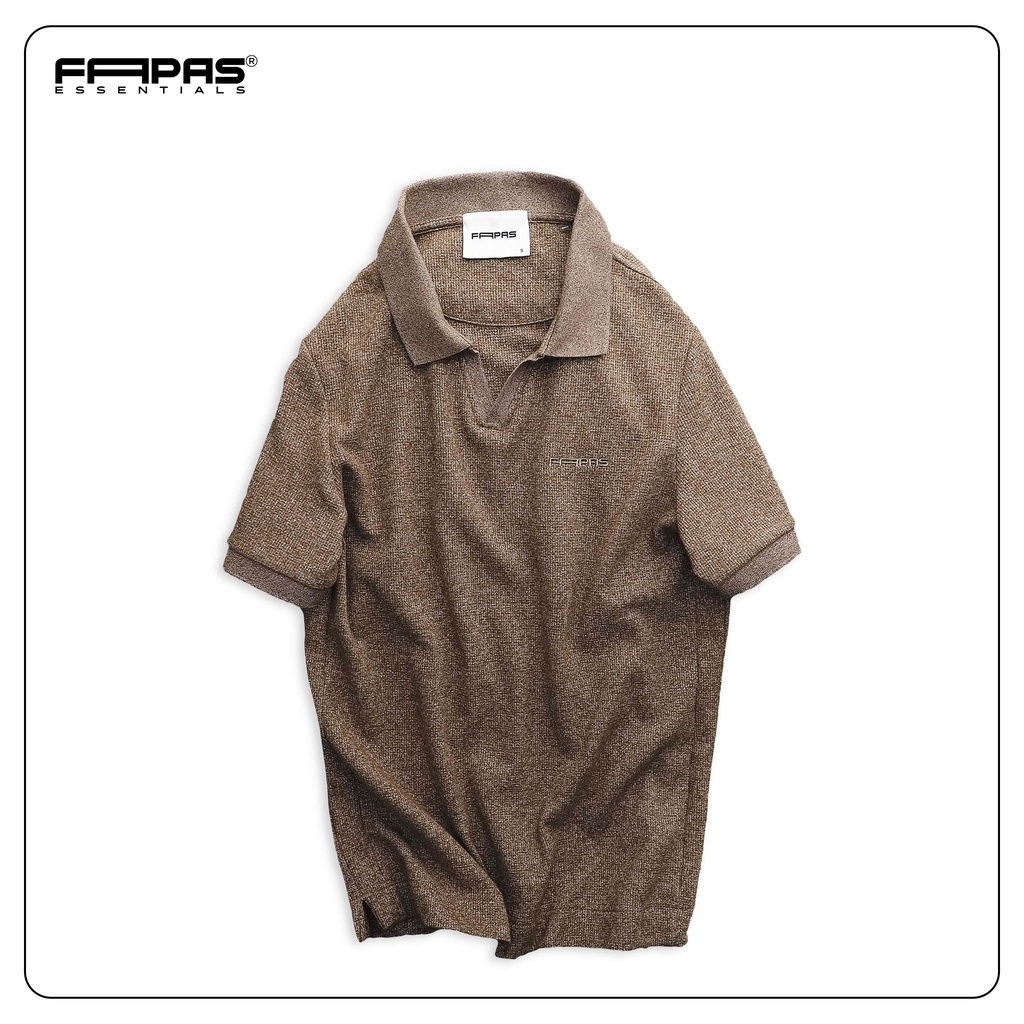 Áo Polo Nam Vneck SS2 Chất Vải Cotton Tổ Ong Co Giãn Thoải Mái Phong Cách Thanh Lịch Tối Giản Form Chuẩn - FAPAS