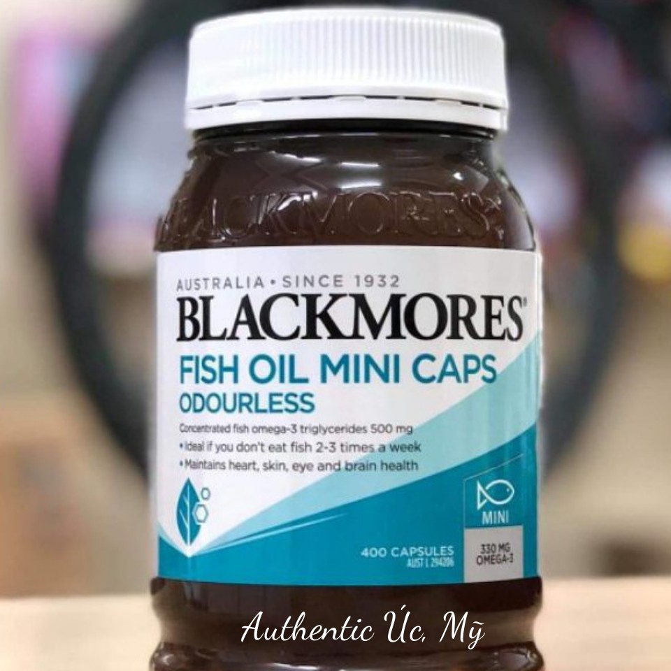 Dầu cá không mùi Blackmores Odourless Fish Oil 400 Viên Mini Capsules