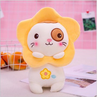 [CHUYÊN SỈ GIÁ SỐC] Gấu Bông Mèo Con Đeo Hoa Size 25cm (3 Màu)
