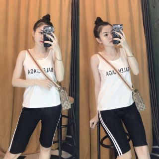 Sét Bộ Thun Cotton Hè ( áo sát nách quần lửng)