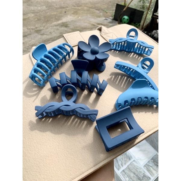 SÉT 8 CHIẾC KẸP TÓC HÀN MÀU XANH