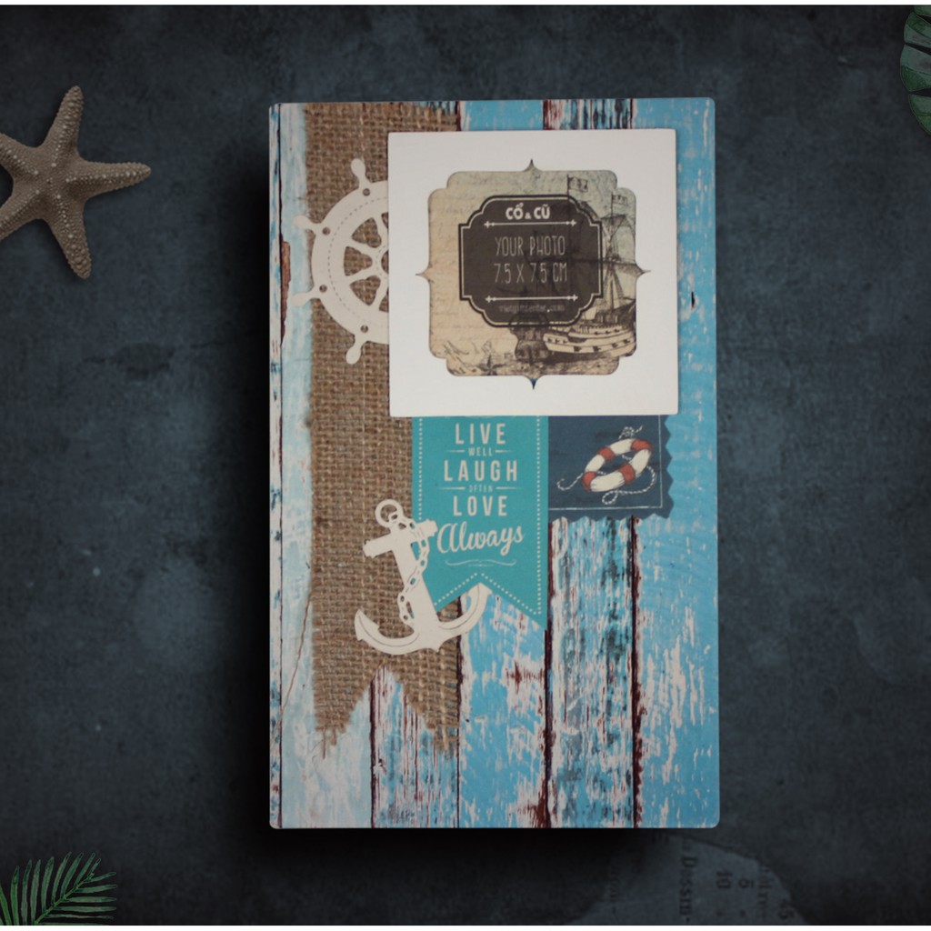 Fly Album Trang Trí Và Dán Ảnh Handmade Họa Tiết Biển Xanh