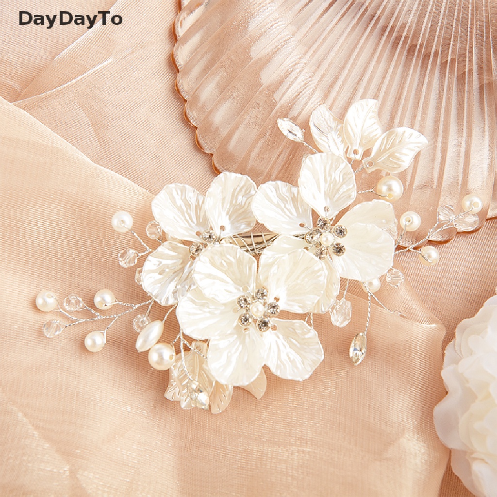 Kẹp Tóc Hình Hoa Đính Ngọc Trai Nhân Tạo Thời Trang