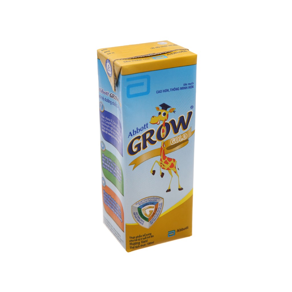 Thùng 48 hộp sữa bột pha sẵn Abbott Grow Gold vani 180ml (Giá bán Trừ khuyến mãi)