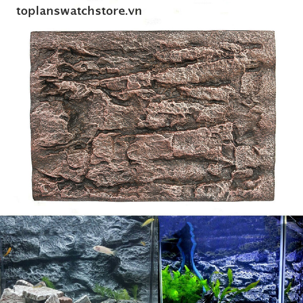 Tấm Xốp Đá 3D Dán Tường Trang Trí Bể Cá