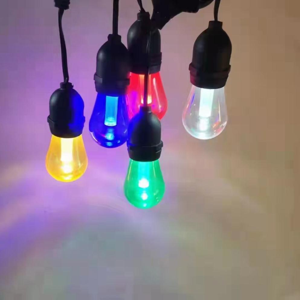 Bóng trang trí edison S14 nhiều màu, bóng búp chanh 3w nhiều màu