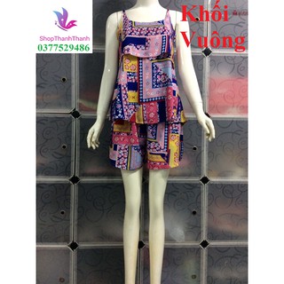 ĐÙI TẦNG che ngực Đồ bộ mặc nhà Tôn Lanh loại 1 Big Size