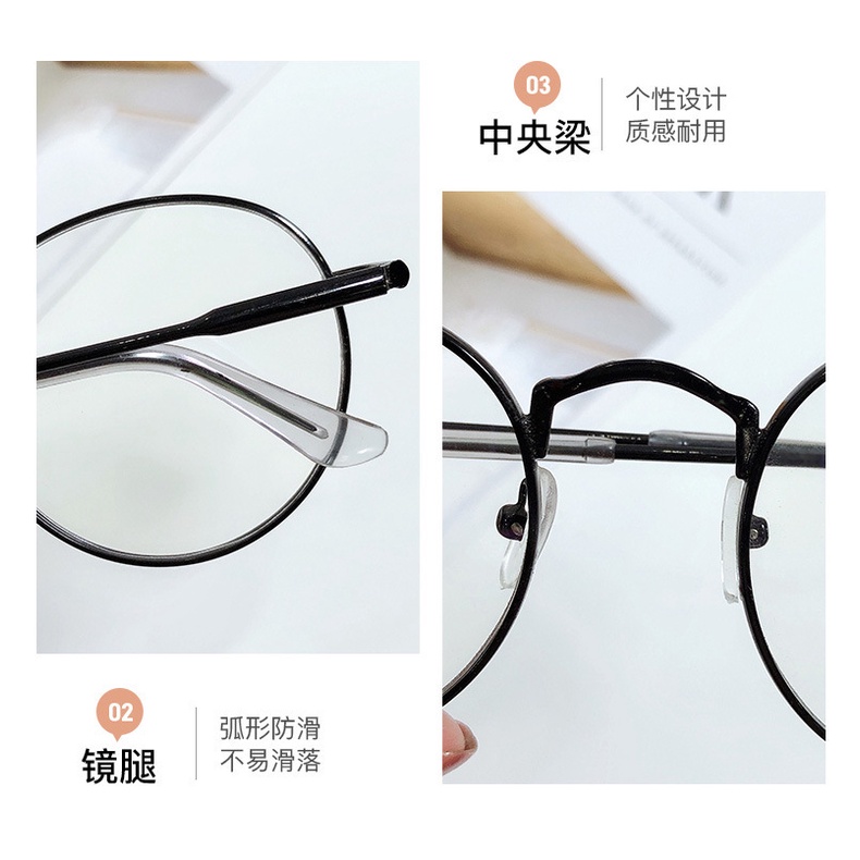 (KIQI-FASHION) COD Mắt Kính Gọng Tròn Kim Loại Chống Ánh Sáng Xanh Thời Trang Mới Cho Nam Nữ