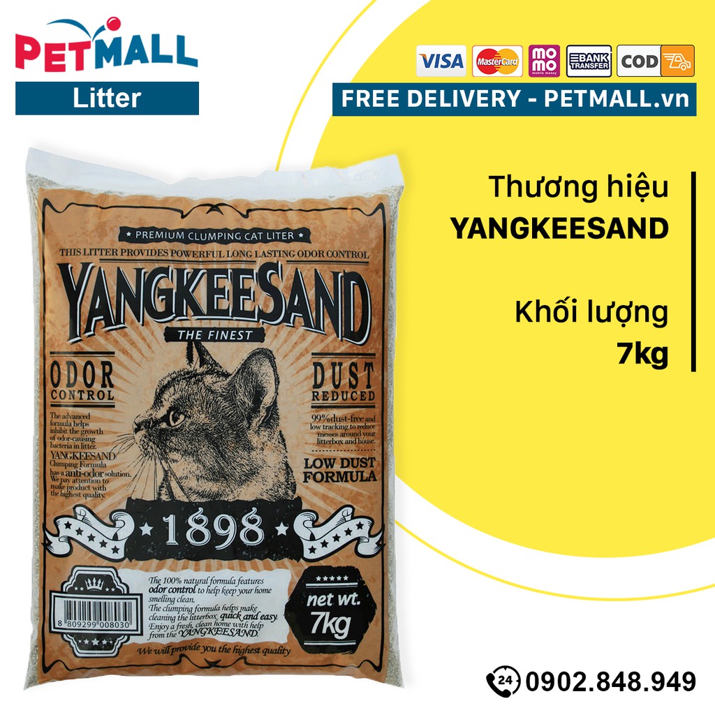 Cát vệ sinh Yangkeesand Odor Control 7kg Petmall