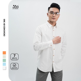 Áo sơ mi dài tay nam cúc nâu local brand 360 BOUTIQUE chất vải cao cấp form Relax - STDTK227