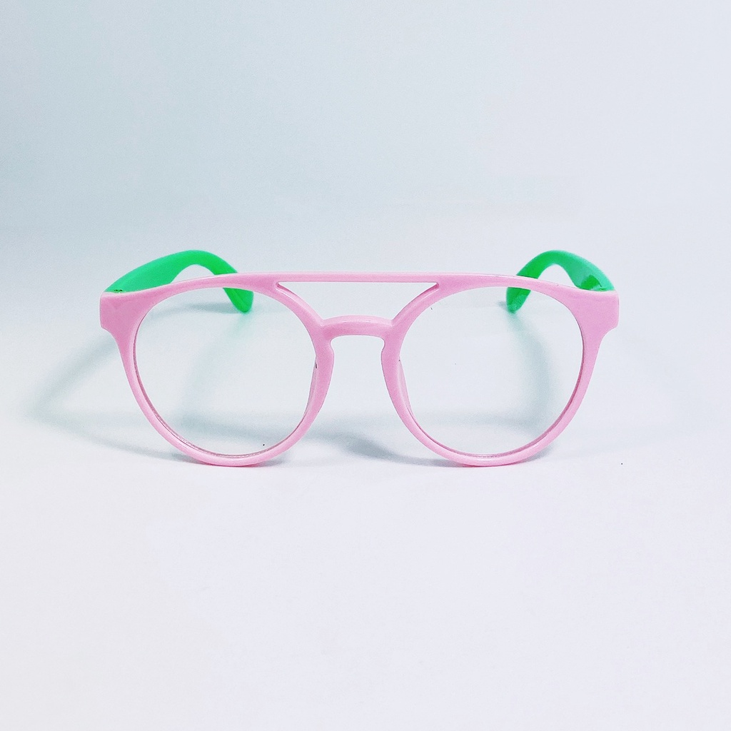 Kính mát trẻ em JJ5803 gọng tròn, kiểu giả cận đơn giản dễ thương, tròng chống tia UV dành cho bé trai và bé gái