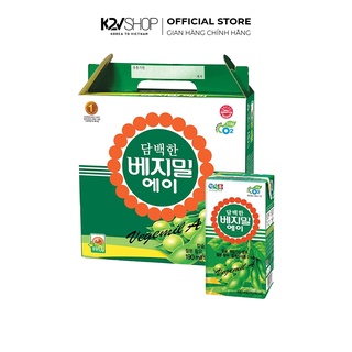Sữa Đậu Nành Không Đường Hàn Quốc Vegemil A - 1 Lốc 16 Hộp 190ml - K2V Shop