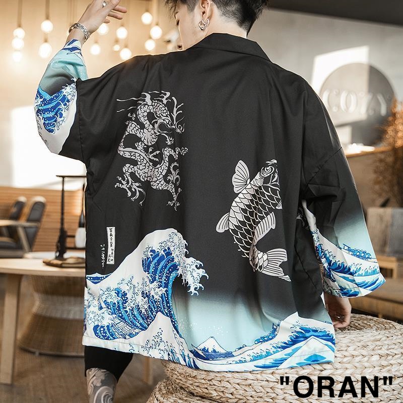 Áo khoác phong cách kimono thời trang chống nắng cho nam và nữ
