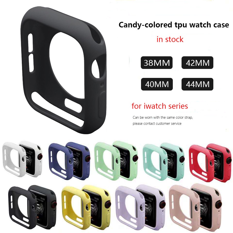 Ốp silicon cho đồng hồ thông minh Apple Series 7 6 SE 5 4 3 2 1 Original Case for iWatch 41mm 45mm 38mm 42mm 40mm 44mm