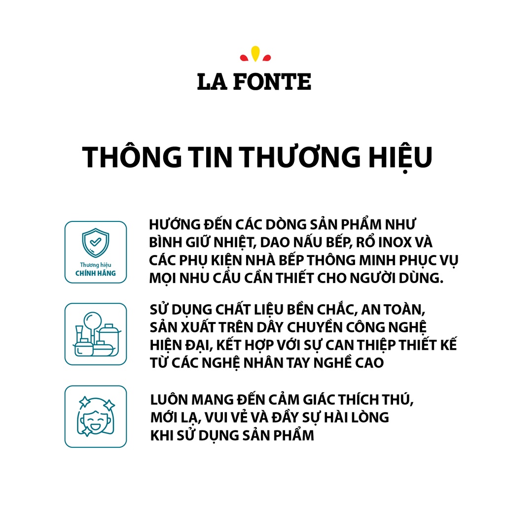 Bình thủy tinh La Fonte 350ML cao cấp Moriitalia 007429-PIN