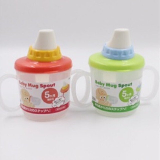 Cốc tập uống 2 tay cầm có núm Baby Mug Spout - Hàng nhập khẩu Nhật Bản