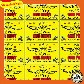 LOGO PHẢN QUANG club phượt TEM PHƯỢT CHỐNG NƯỚC CHỐNG BAY MÀU