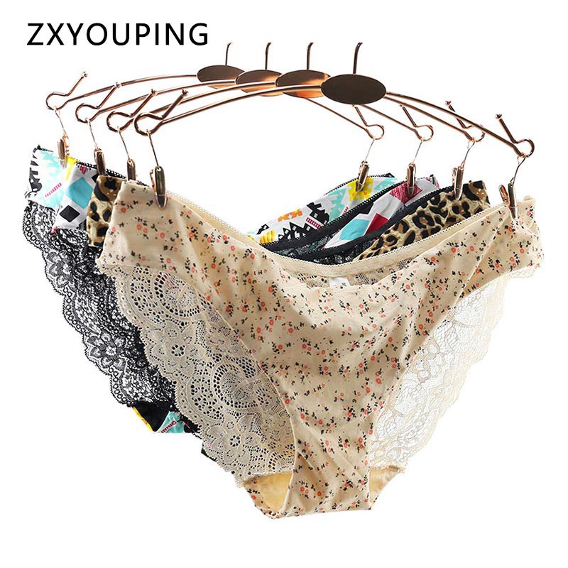 Quần lót ren không đường may xuyên thấu size lớn 2XL dành cho nữ