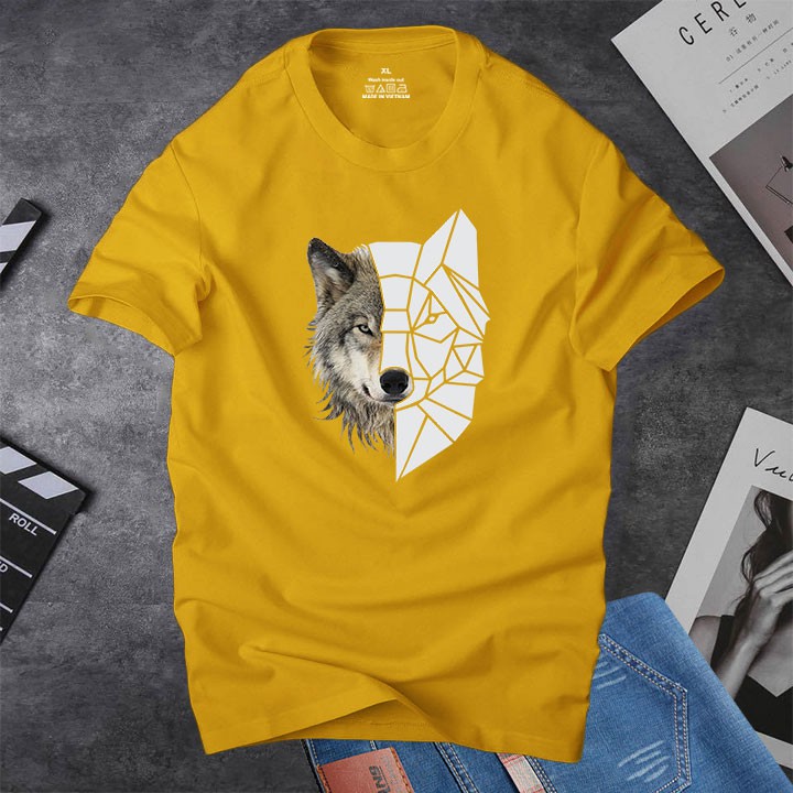 Áo thun nam cổ tròn tay ngắn Depstyle WOLF PT86, in hình con sói cực ngầu