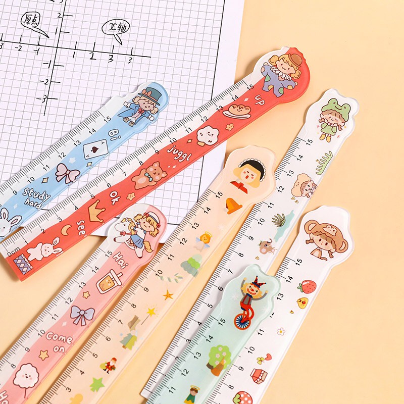 Thước Kẻ 15cm Hoạt Hình Nhiều Mẫu Cute